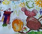 Drawing by kindergarten students.<BR>