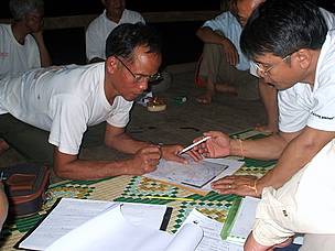 Rattan project manger working with villagers, Laos, Greater Mekong. / ©: WWF Laos / ©: WWF Laos