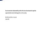 Environmental sustainability within the new development agenda: opportunities and challenges for civil society