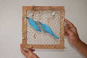 blue bird applied art