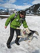 Playing with the huskies at the Polish research station at Hornsund, Svalbard / ©: WWF / ©: WWF