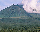 Sabinyo volcano and Virunga National Park, DRC.