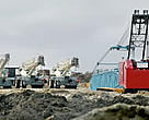 Oil development on Sakhalin Island, Russia.