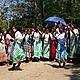 Women from Ampatramary, the first community we visited, welcoming us to their home with song and dance. © WWF/Sarah Jackson