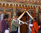 Minister of Agriculture and Forests Lyonpo (Dr.) Pema Gyamtsho and Liisa Rohweder, CEO, WWF Finland at the inauguration of the Sephu range office,Wangchuck Centennial Park