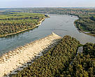 The Danube-Drava confluence between Serbia and Croatia.