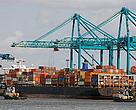 Shipping of goods such as bananas, coffee, etc. often occurs by sea. Container port on the North Sea, Antwerp, Belgium
Antwerp is not just used for shipping European trades, increasingly the port is used by overseas shippers for their overseas trade with other continents (the so-called "sea-to-sea transit"). 