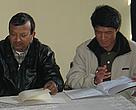(From L-R) Mr. Shyam Bajimaya, Acting DG of DNPWC and Mr. Tsheten Dandu Sherpa, Chairperson of KCAMC signing the agreement 
