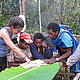 Silvia and the forest guides © WWF / Manora Leneveu