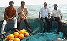 Group photo of the team in the Institute research vessel MFB Sagar Shakthi. FROM LEFT: Mr. Sabu, ... / &copy;: Central Institute of Fisheries Technology, Cochin