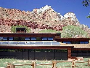 A “Solar Wall”, one of many Efficient BuildingTM systems promoted by Lafarge / ©: Lafarge / ©: Lafarge