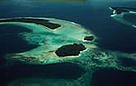  View of the large and medium-sized islands, and numerous smaller islets, reefs and atolls that ... / &copy;: WWF-Canon / Soh Koon CHNG