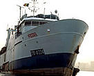 Spanish trawler in Dakar harbour, Senegal