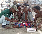 Engaging the help of the hazumanga (spiritual leader). Madagascar.