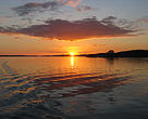 Sunset over the Baltic Sea. Finland.