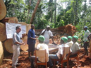 Jengi Forest Technicians make regular visits to forest concessions for practical sessions on ... / ©: WWF Jengi Project / ©: WWF Jengi Project