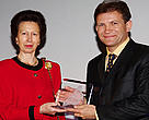 WWF project leader Dr Bohdan Prots receiving the prestigious Whitley Award from HRH Princess Anne for his work to protect the 'jungles' of Transcarpathia in Western Ukraine.