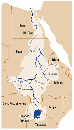 Map of Lake Victoria, River Nile. Click on the map to enlarge. / ©: WWF / ©: WWF