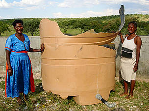 Water pump destroyed by African savanna elephant attack, Torra Conservancy, Kuene region, Namibia. / ©: Jo Benn / WWF-Canon / ©: Jo Benn / WWF-Canon