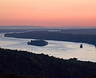 Danube river at sunset, Bulgaria.
