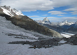 The Gorner glacier, second largest glacier system in the Alps, shrank by 290 m in 2007/2008. / ©: Elma Okic / WWF-Canon / ©: Elma Okic / WWF-Canon