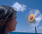 From coal to clean. Wind and solar power generation provides a clean alternative for future generations. Sydney, Australia.
