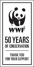 wwf 50th panda logo badge / &copy;: WWF