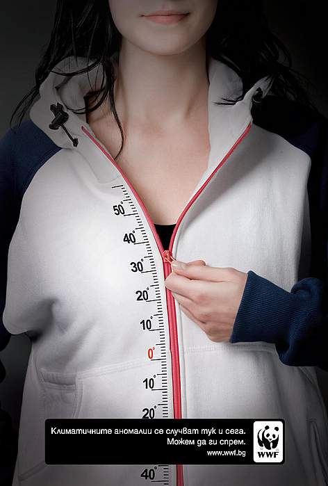 Принт визия към климатичната кампания на WWF / ©: Ogilvy & Mather Sofia WWF Bulgaria climate change ad / ©: Ogilvy & Mather Sofia